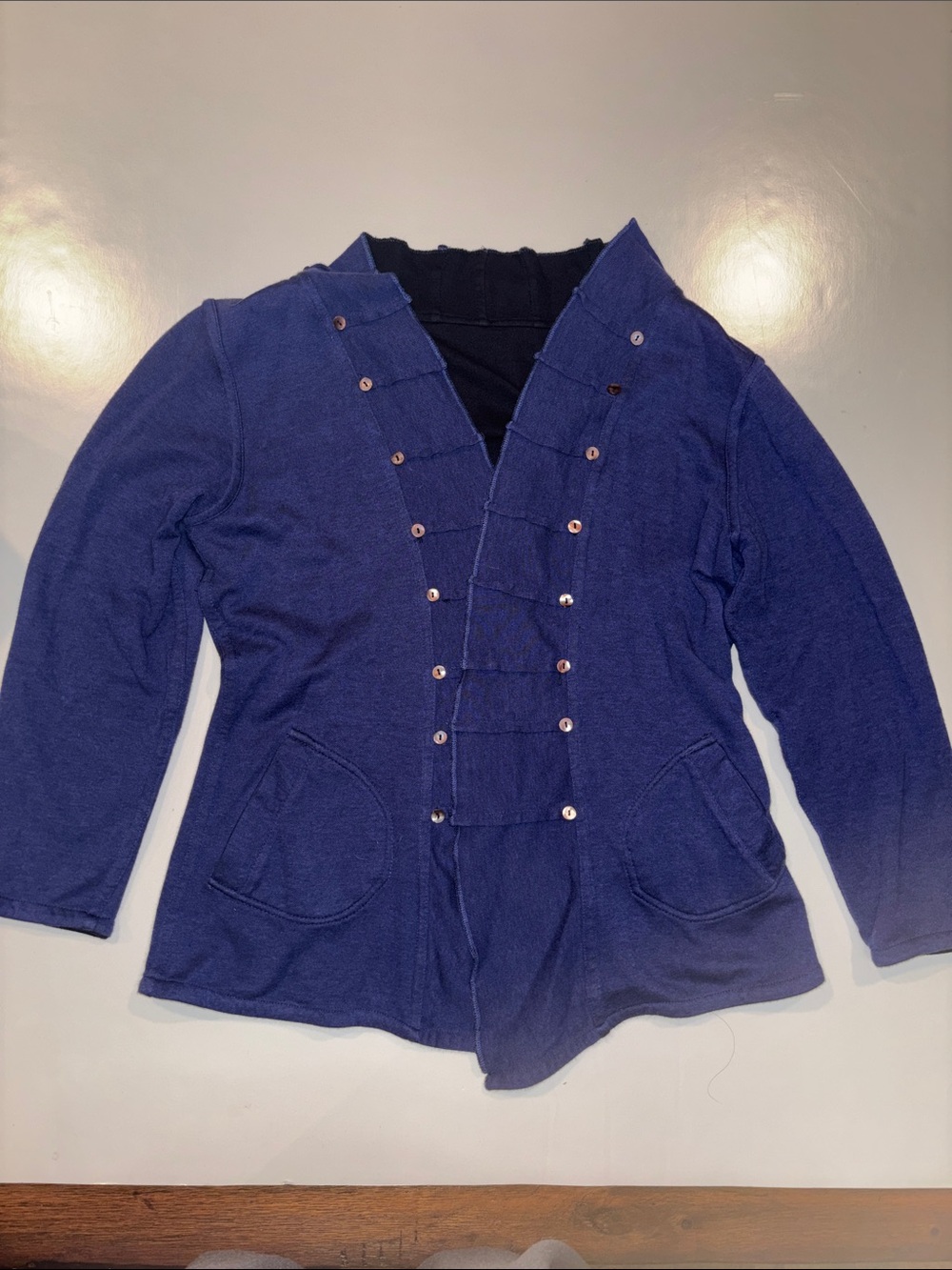 Parsley & Sage reversible cardigan Deep Navy/Black Button-Accent Blazer style